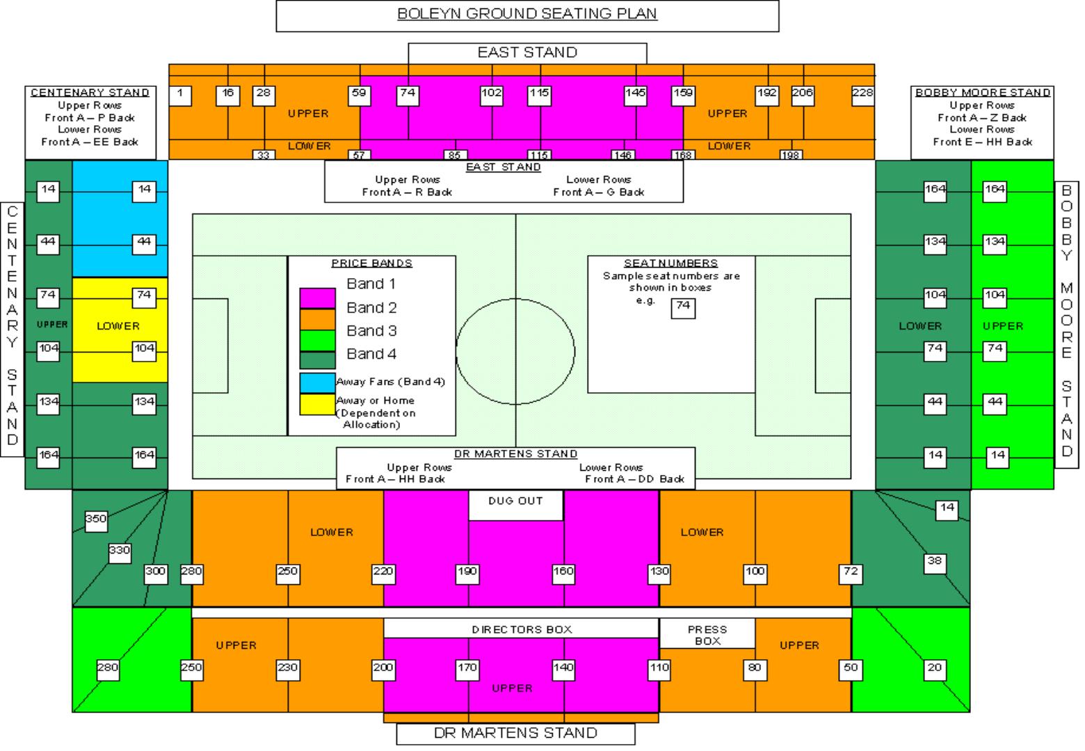 £ 2 50 stadium plan click to make plan larger